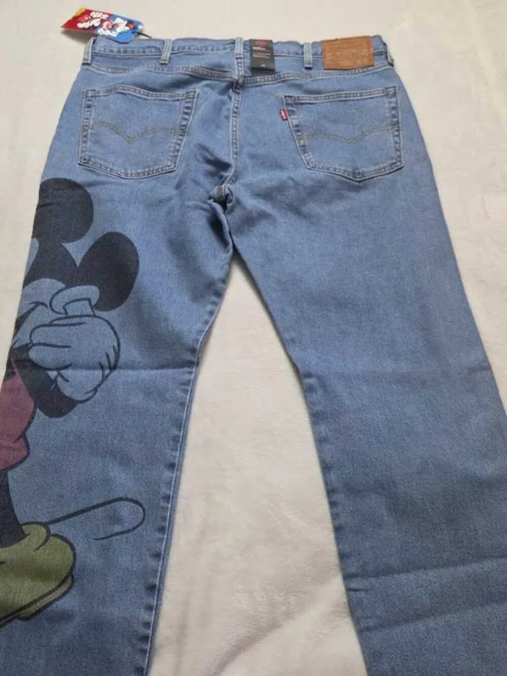 New 38x30 Levi's  X Disney collection 502 Taper Fit Mickey Mouse colab jeans